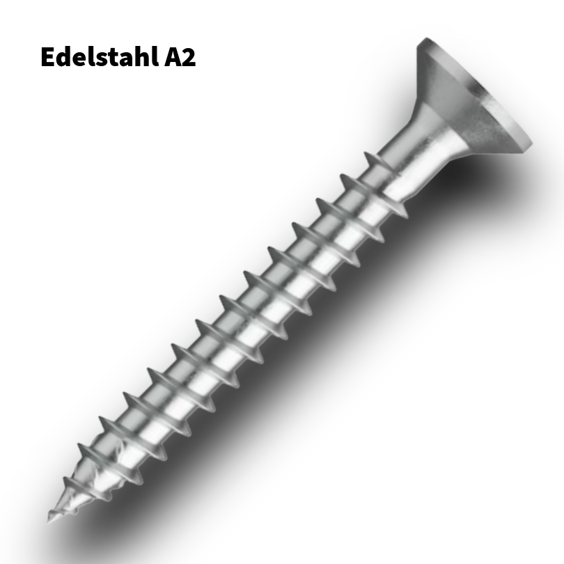 ASSY® 4 A4 CS Beschlagschraube Edelstahl A2 blank Vollgewinde Senkkopf