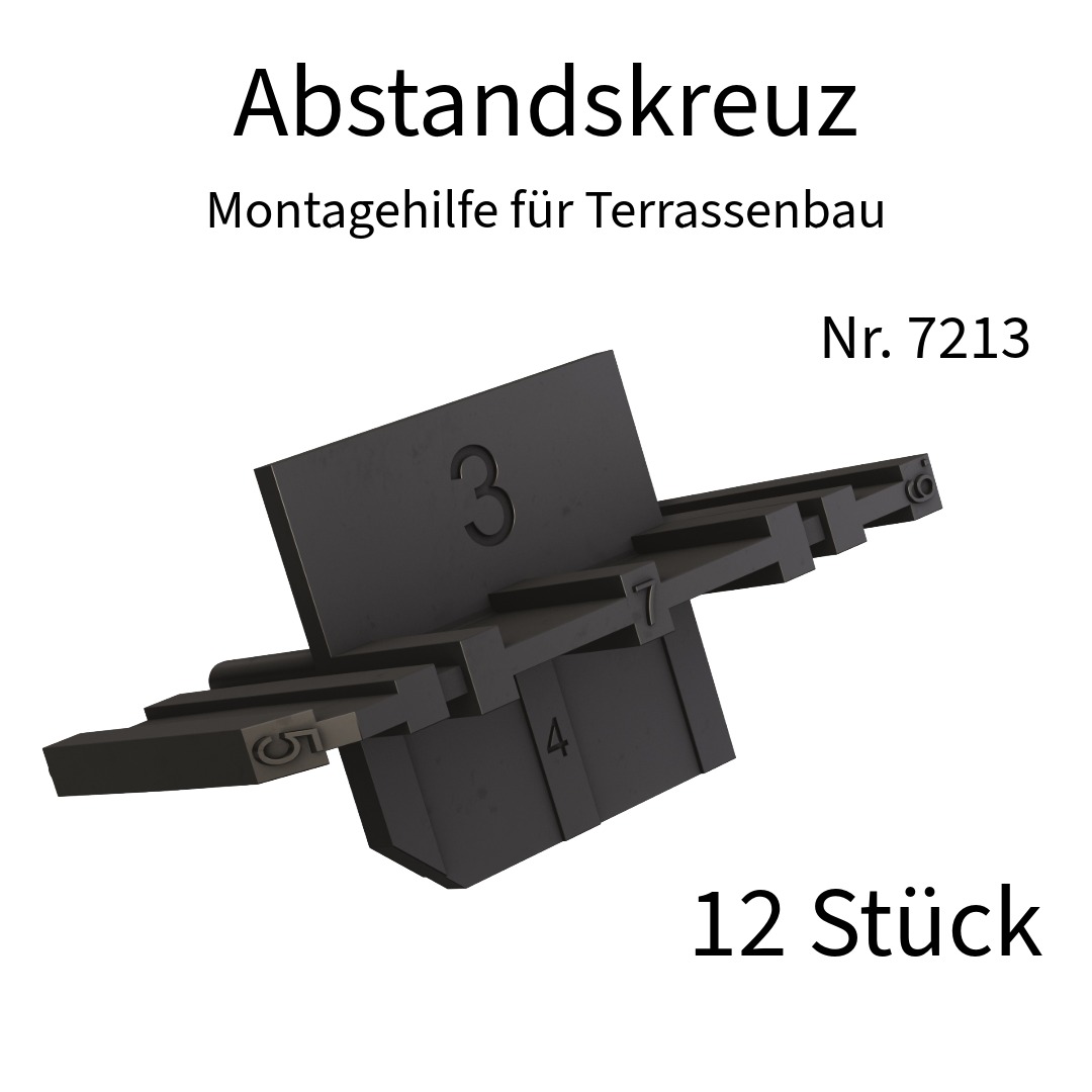 Abstandskreuz und Montagehilfe