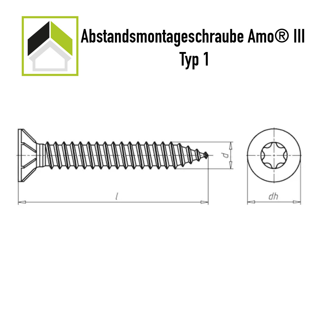 Abstandsmontageschraube 7,5 mm – Bild 2